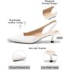 imageCoutgo Womens Slingback Stiletto High Heels Closed Pointed Toe Pumps DOrsay Sexy Office Dress ShoesPolish White