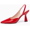 imageCoutgo Womens Slingback Stiletto High Heels Closed Pointed Toe Pumps DOrsay Sexy Office Dress ShoesRed