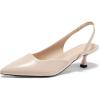 imageCoutgo Womens Slingback Stiletto High Heels Closed Pointed Toe Pumps DOrsay Sexy Office Dress ShoesPolish Khaki