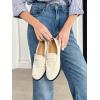 imageCoutgo Penny Loafers for Women Comfortable Slip on Shoes Collapsible Heel Closed Toe Dressy Casual Work FlatsBeige