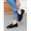 imageCoutgo Penny Loafers for Women Comfortable Slip on Shoes Collapsible Heel Closed Toe Dressy Casual Work FlatsBlack