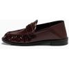 imageCoutgo Penny Loafers for Women Comfortable Slip on Shoes Collapsible Heel Closed Toe Dressy Casual Work FlatsChocolate