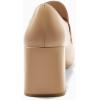 imageCoutgo Womens Loafer Heels Block Chunky Heeled Penny Loafers Slip On Square Toe Business Work Dress ShoesKhaki