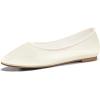 imageCoutgo Womens Mesh Ballet Flats Slip on Ballerina Flats Comfortable Casual Work Dress ShoesBeige