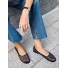 imageCoutgo Womens Mesh Ballet Flats Slip on Ballerina Flats Comfortable Casual Work Dress ShoesBlack