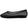 imageCoutgo Womens Mesh Ballet Flats Slip on Ballerina Flats Comfortable Casual Work Dress ShoesBlack