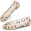 imageCoutgo Womens Mesh Ballet Flats Slip on Ballerina Flats Comfortable Casual Work Dress ShoesKhaki