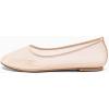 imageCoutgo Womens Mesh Ballet Flats Slip on Ballerina Flats Comfortable Casual Work Dress ShoesNude
