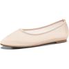 imageCoutgo Womens Mesh Ballet Flats Slip on Ballerina Flats Comfortable Casual Work Dress ShoesNude