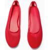 imageCoutgo Womens Mesh Ballet Flats Slip on Ballerina Flats Comfortable Casual Work Dress ShoesRed