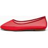 imageCoutgo Womens Mesh Ballet Flats Slip on Ballerina Flats Comfortable Casual Work Dress ShoesRed