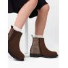 imageCoutgo Girls Glitter Ankle Boots Side Zipper Comfortable Chelsea Dress Booties for ToddlerLittle KidBig KidsChocolate