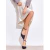 imageCoutgo Satin Kitten Low Heels with Bow Closed Pointed Toe Short Pumps Dress Wedding Party ShoesBlack