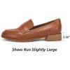 imageCoutgo Womens Classic Penny Loafers Crocodile Print Casual Mid Stacked Heel Comfort Slip On Office Oxford Dress Shoes