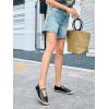 imageCoutgo Womens Espadrilles Mary Jane Flats Closed Sqaure Toe Mesh Ballet Flats Comfortable Dress ShoesBlackPu