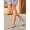 imageCoutgo Womens Espadrilles Mary Jane Flats Closed Sqaure Toe Mesh Ballet Flats Comfortable Dress ShoesSilverPu