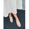 imageCoutgo Womens Mesh Ballet Flats Mary Jane Fishnet Ballerina Buckle Strap Comfortable Causal Dress ShoesApricot