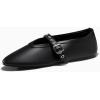 imageCoutgo Womens Mesh Ballet Flats Mary Jane Fishnet Ballerina Buckle Strap Comfortable Causal Dress ShoesCool Black