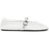 imageCoutgo Womens Mesh Ballet Flats Mary Jane Fishnet Ballerina Buckle Strap Comfortable Causal Dress ShoesWhite