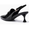imageCoutgo Womens Pointed Toe Sandals Slingback Kitten Heel Pumps Slip On Ankle Buckle Dress ShoesCool Black