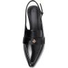 imageCoutgo Womens Pointed Toe Sandals Slingback Kitten Heel Pumps Slip On Ankle Buckle Dress ShoesCool Black