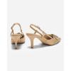 imageCoutgo Womens Slingback Kitten Heels Studded Closed Pointed Toe Pumps with Buckle Party Dress ShoesKhaki