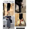 imageCoutgo Womens Slingback Kitten Heels Studded Closed Pointed Toe Pumps with Buckle Party Dress ShoesSilver