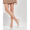 imageCoutgo Womens Slingback Kitten Heels Studded Closed Pointed Toe Pumps with Buckle Party Dress ShoesWhite
