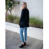 imageWomens Pointed Toe Ankle Boots Block Stacked Chunky Heel Cutout Side Zipper Fall Booties Shoe1black