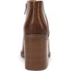 imageWomens Pointed Toe Ankle Boots Block Stacked Chunky Heel Cutout Side Zipper Fall Booties Shoe1brown