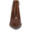 imageWomens Pointed Toe Ankle Boots Block Stacked Chunky Heel Cutout Side Zipper Fall Booties Shoe1brown