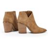 imageWomens Pointed Toe Ankle Boots Block Stacked Chunky Heel Cutout Side Zipper Fall Booties Shoe1camel