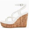 imageCoutgo Women Platform Wedge Sandals Cork Slingback Wedges Espadrilles Heels Summer ShoesOffwhite