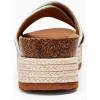 imageCoutgo Womens Platform Espadrille Sandals Flatform Floral Crochet Cork Open Toe Summer Beach Slide SandalsBlue