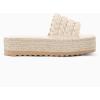 imageCoutgo Womens Platform Slides Sandals Espadrilles Braided Slip on Open Toe Backless Summer Dress ShoesBeige