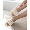 imageCoutgo Womens Platform Slides Sandals Espadrilles Braided Slip on Open Toe Backless Summer Dress ShoesBeige