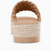 imageCoutgo Womens Platform Slides Sandals Espadrilles Braided Slip on Open Toe Backless Summer Dress ShoesKhaki