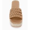 imageCoutgo Womens Platform Slides Sandals Espadrilles Braided Slip on Open Toe Backless Summer Dress ShoesKhaki