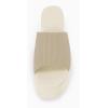 imageCoutgo Womens Platform Slides Sandals Square Open Toe Slip On Elastic Band Casual Lightweight Wedge ShoesLight Khaki