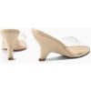 imageCoutgo Womens Wedge Heels Sandals Pointed Open Toe Slide Sandals Slip On Backless Summer Dress ShoesTransparent