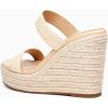 imageCoutgo Womens Wedge Platform Sandals Espadrilles Two Strap Woven Slip On Summer Cute Slide SandalsApricot