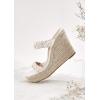 imageCoutgo Womens Wedge Platform Sandals Espadrilles Two Strap Woven Slip On Summer Cute Slide SandalsWhite