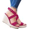 imageCoutgo womens Open ToeRose Red