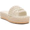 imageCoutgo Womens Platform Slides Sandals Espadrilles Braided Slip on Open Toe Backless Summer Dress ShoesBeige