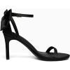 imageCoutgo Womens Ankle Strap High Heels Open Toe Stiletto Bow Tie Knot Heeled Sandals Fashion Wedding Dress Pump ShoesPolish Black