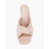 imageCoutgo Womens Chunky Heeled Mules Puffy Knot Square Open Toe Slip On Sandals Summer Evening Party Prom ShoesPink