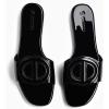 imageCoutgo Womens Dressy Flat Sandals Open Toe Slip on Leather Summer Beach Slide SandalsMirror Cool Black