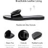 imageCoutgo Womens Dressy Flat Sandals Open Toe Slip on Leather Summer Beach Slide SandalsMirror Cool Black