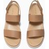 imageCoutgo Womens Flat Sandals Comfortable Arch Support Adjustable Double Strap Lightweight Summer Platform SandalsAlmond