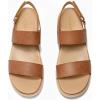 imageCoutgo Womens Flat Sandals Comfortable Arch Support Adjustable Double Strap Lightweight Summer Platform SandalsBrown
